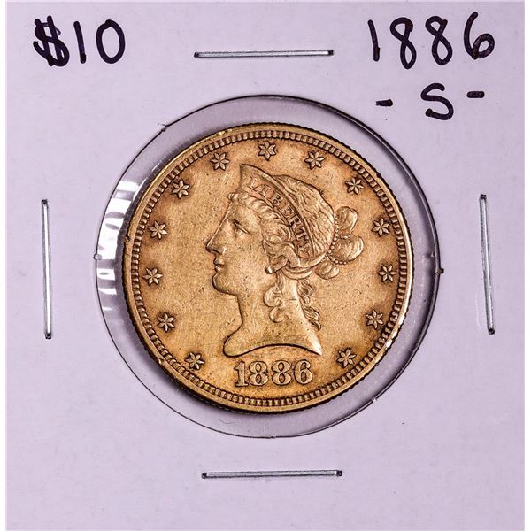 1886-S $10 Liberty Head Eagle Gold Coin