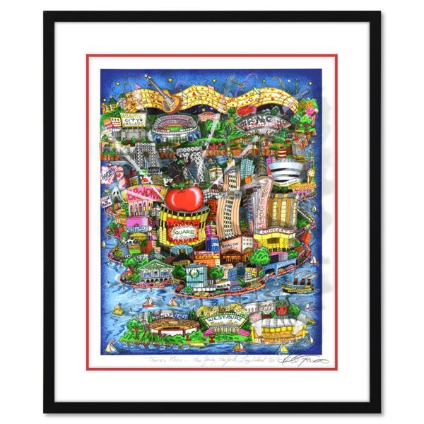 Charles Fazzino "There's Music In NY, NJ, & LI Too (Red)" Limited Edition Serigraph