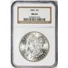 Image 1 : 1884 $1 Morgan Silver Dollar Coin NGC MS64