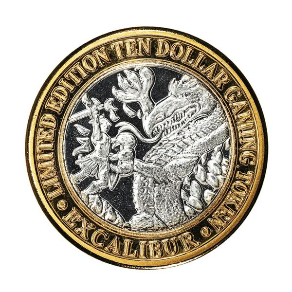 .999 Silver Excalibur Las Vegas, NV $10 Casino Limited Edition Gaming Token