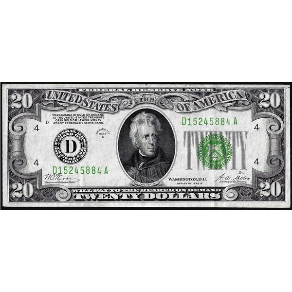1928B $20 Federal Reserve Note Cleveland