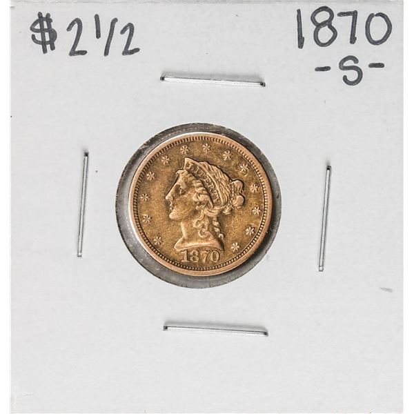 1870-S $2 1/2 Liberty Head Quarter Eagle Gold Coin
