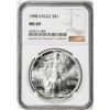 Image 1 : 1988 $1 American Silver Eagle Coin NGC MS69