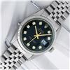 Image 1 : Rolex Men's Stainless Steel Black Diamond Datejust Wristwatch