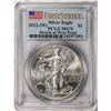 Image 1 : 2012-(W) American Silver Eagle Coin PCGS MS70 First Strike West Point