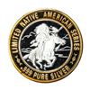 Image 2 : .999 Silver Sitting Bull Sioux $10 Casino Limited Native American Series Gaming Token