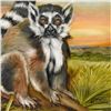Image 2 : Martin Katon "Ring Tailed Lemur" Original Oil Painting On Canvas
