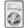 Image 1 : 1988 $1 American Silver Eagle Coin NGC MS69