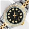 Image 1 : Rolex Ladies Two Tone Black Diamond Datejust Wristwatch