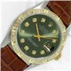 Image 1 : Rolex Men's Two Tone Diamond Datejust Wristwatch with Leather Band