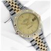 Image 3 : Rolex Men's Two Tone Champagne Linen Index Diamond Datejust Wristwatch