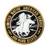 Image 2 : .999 Silver Chief Medicine Crow $10 Limited Native American Series Gaming Token