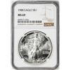 Image 1 : 1988 $1 American Silver Eagle Coin NGC MS69