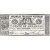 Image 1 : 1862 $10 Arkansas Treasury Warrant Little Rock, AR Obsolete Note