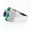 Image 6 : 18k Gold 6.93 ctw GIA & AGL Burma Sapphire Emerald Diamond Cocktail Statement Ri