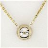 Image 5 : New 14k Yellow Gold 0.65 ctw Bezel Set Round Diamond Solitaire Pendant Necklace