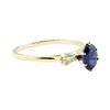 Image 1 : 1.17 ctw Blue Sapphire and Diamond Ring - 14KT Yellow Gold