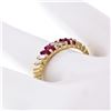 Image 6 : Vintage 18k Yellow Gold 0.75 ctw Baguette Diamond and Ruby Band Ring