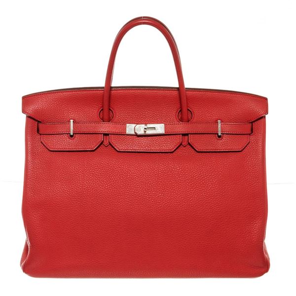 Hermes Bougenvillea Clemence Taurillon Leather Birkin 35 cm Handbag