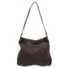Image 1 : Gucci Brown Canvas Leather Shoulder Bag