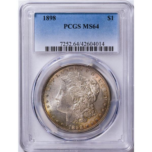 1898 $1 Morgan Silver Dollar Coin PCGS MS64