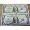Image 1 : 1957-A And 1957-B One Dollar Silver Certificates