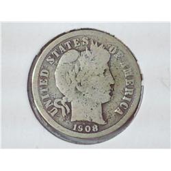 1908-D Barber Dime
