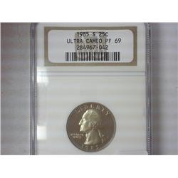 1985-S Washington Quarter NGC PF69 Ultra Cameo