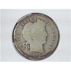 1907 Barber Dime