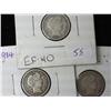1913, 1914-D And 1916 Barber Dimes (Fine)