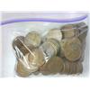 100 Assorted Lincoln Wheat Cents 1930's - 1950's