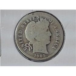 1905 Barber Dime