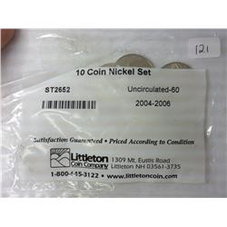 2004-2006 UNC 10 Coin Nickel Set