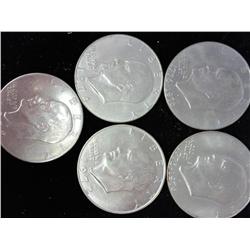 5 Assorted Ike Dollars