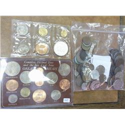 Large Lot Of Assorted Foreign Coins