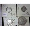 1927 And 1939 Mercury Dimes 1962 Wash. Quarter PF