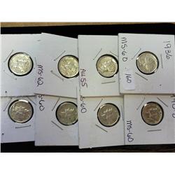 8 Assorted Mercury Dimes