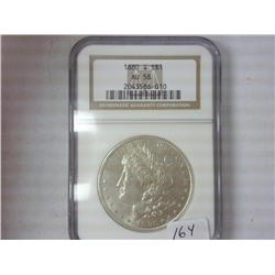 1880-S Morgan Silver Dollar NGC AU58