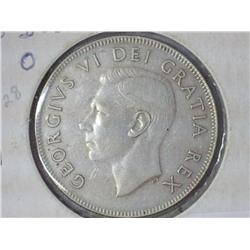 1950 Canada Half Dollar (No Lines In O)