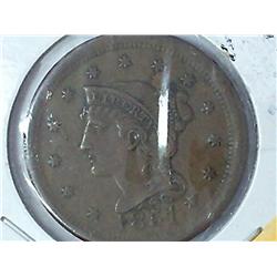 1851 US Large Cent (EF)