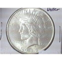 1922 Peace Silver Dollar (UNC)