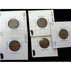 1909, 1909-VDB, 1911-D, 1921-S And 1922-D Lincolns