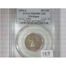 2004-S Michigan Quarter PCGS PR69DCAM