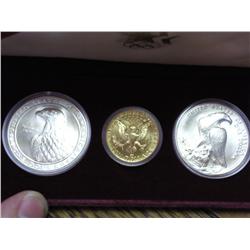1984 Olympic 3 Coin Set (UNC)