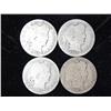 4 Assorted Barber Quarters
