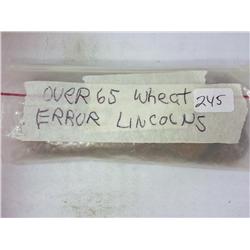 Over 65 Error Wheat Lincolns Cents