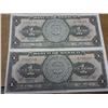2 Mexico Peso Bank Notes (Gem CU)