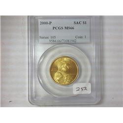 2000-P Sacagawea Dollar PCGS MS66