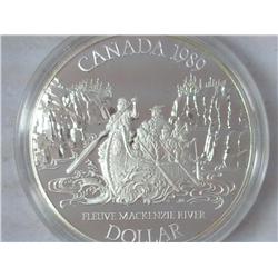 1989 Canada Dollar Mackenzie River .500 Silver