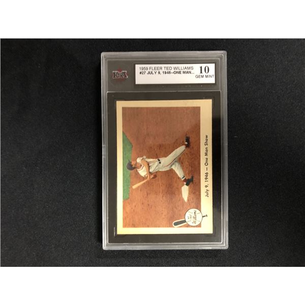 1959 FLEER NO.27 TED WILLIAMS (KSA 10)